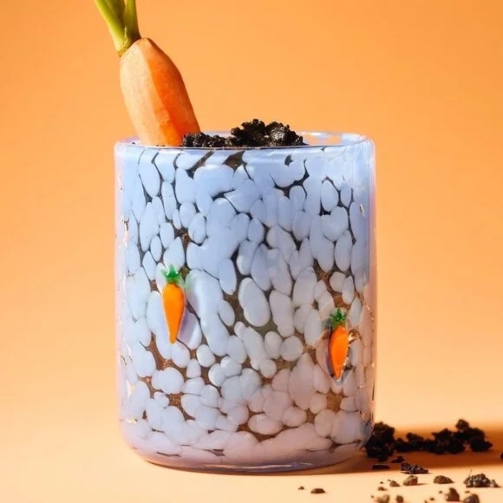Anthropologie The Icon Juice Glass: Confetti Edition Carrot Easter Spring - Picture 2 of 2